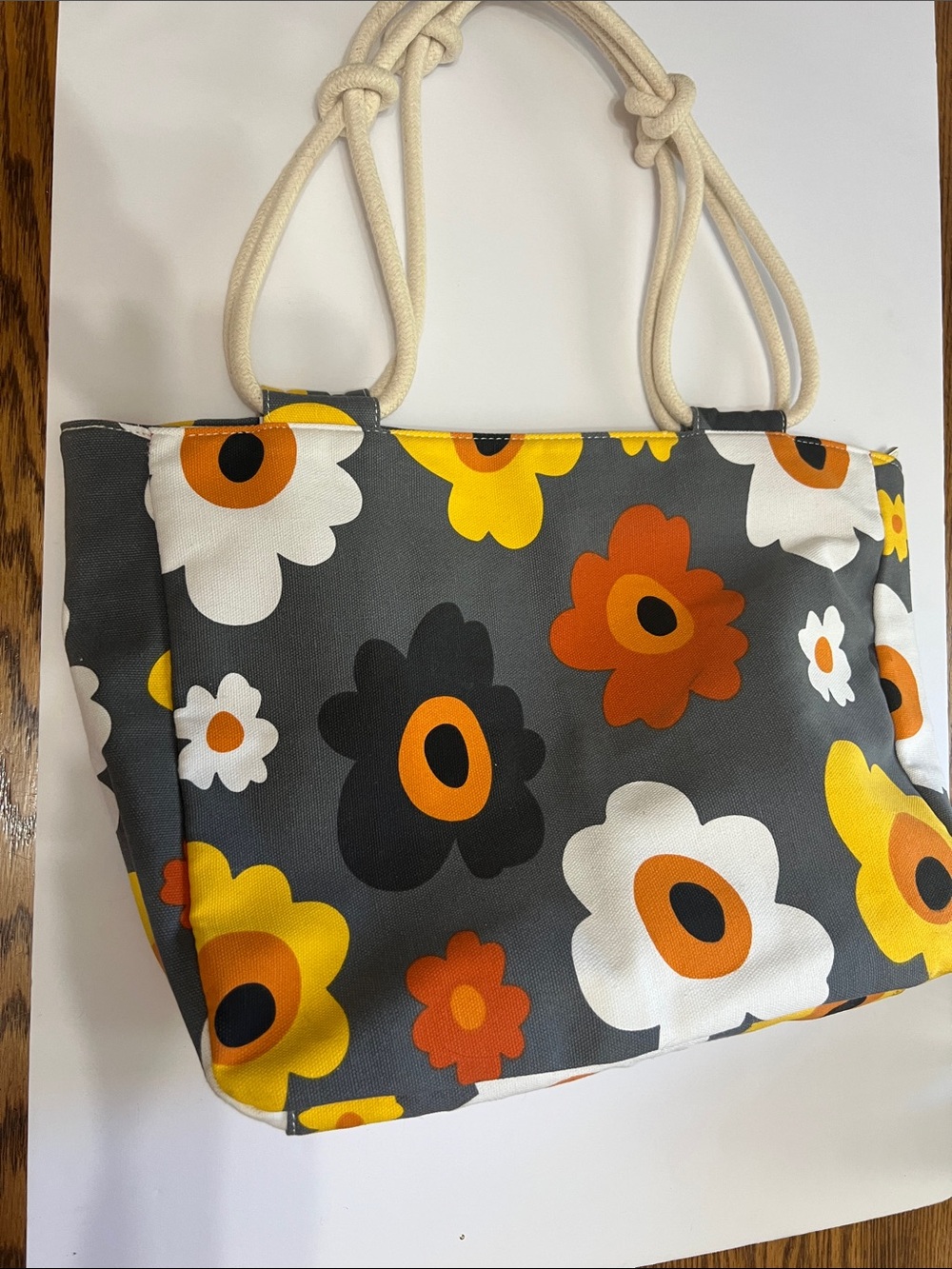 farmhouse is my style floral Canvas Tote Bag yellow & Orange Flowers